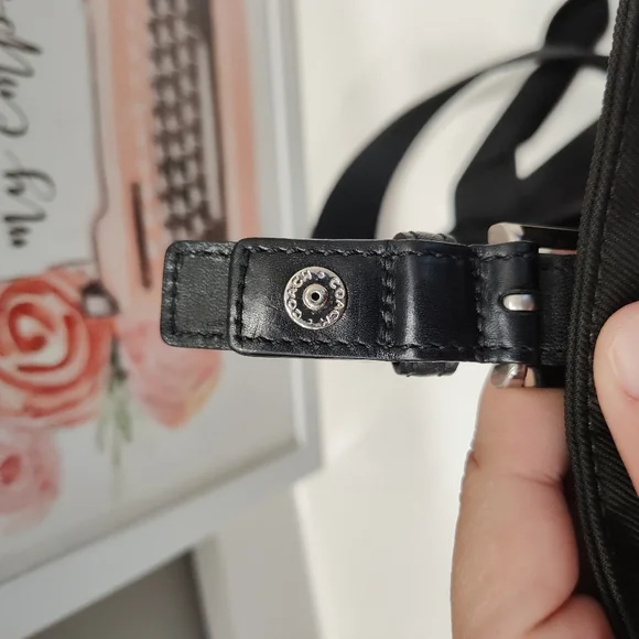 🖤Vintage Y2K Coach D3J-7441 Nylon & Leather Trim Adjustable Backpack 🖤 - Picture 13 of 16